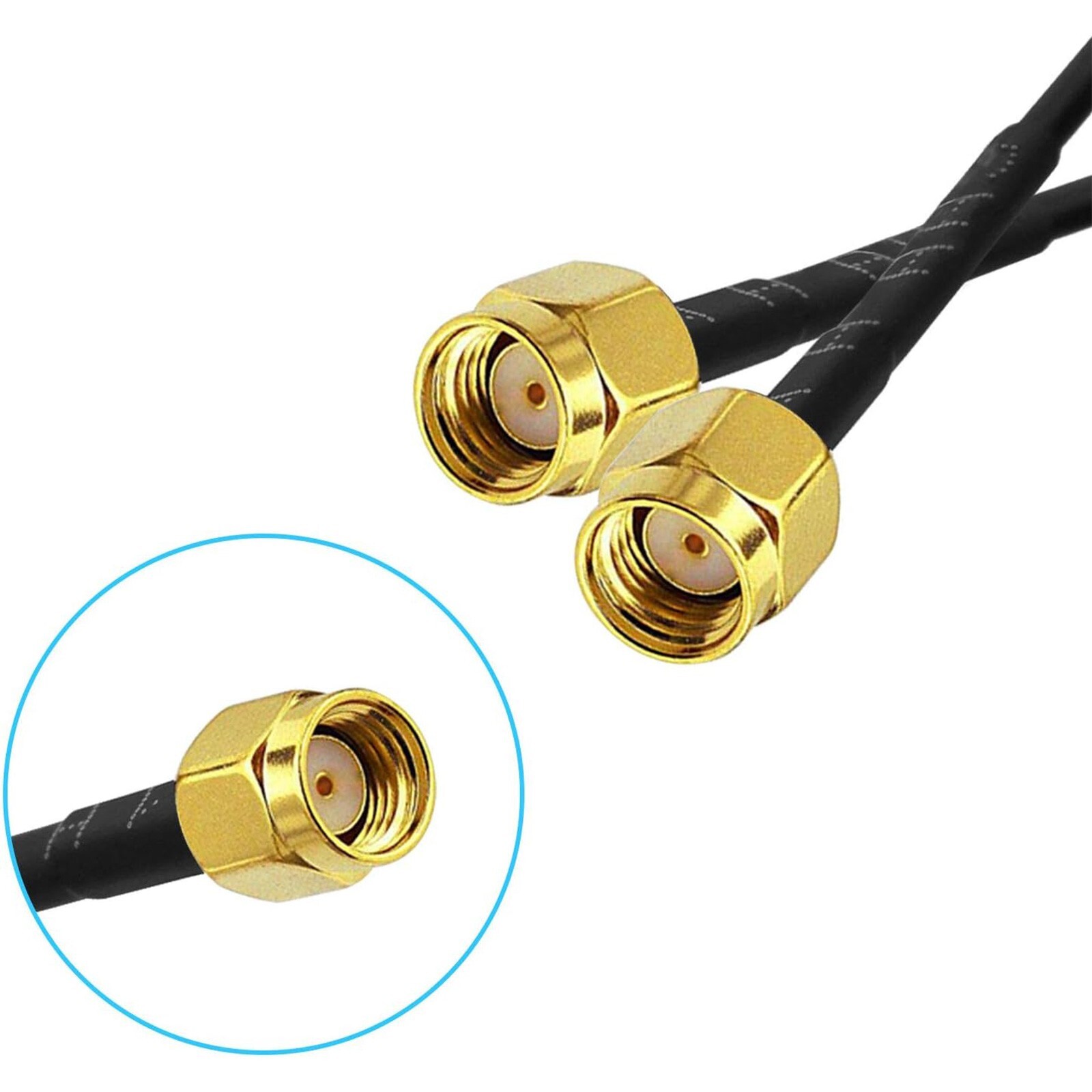 Dual Band RP-SMA Male Antenna for WiFi Router Wireless Security IP Camera 9dBi