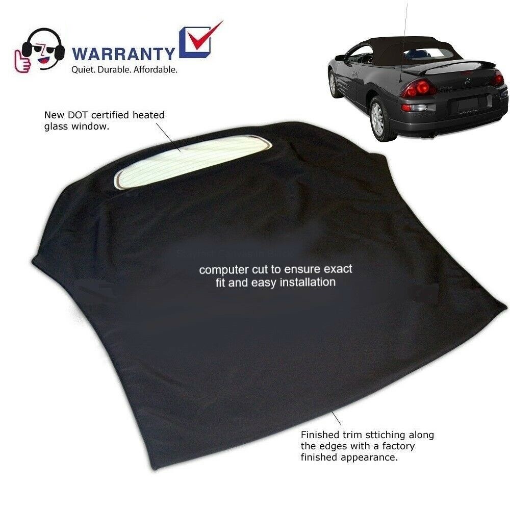 2000-05 Mitsubishi Eclipse Convertible Soft Top w/DOT Heated Glass Window, BLUE