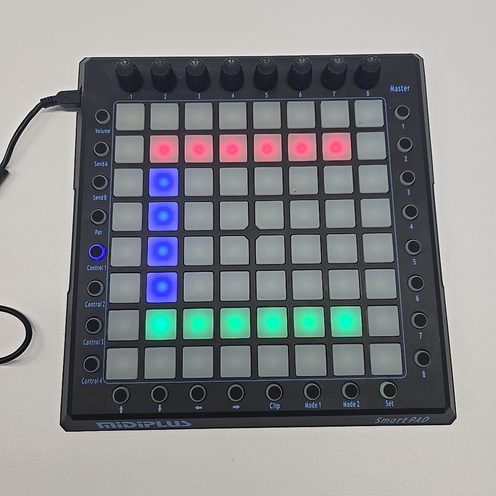 MidiPLUS SmartPAD MIDI 64-Key Controller & USB Cable MULTI-COLOR BACKLIGHT