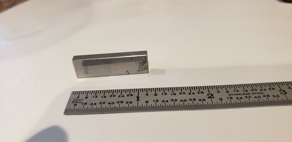 .146" Fowler Rectangular Steel Gage Gauge Block.