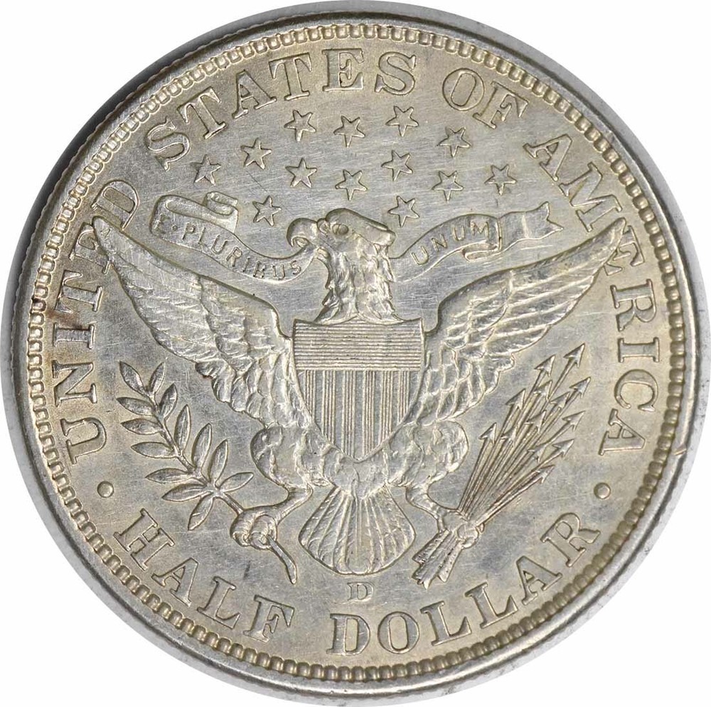1908-D Barber Silver Half Dollar AU Slider Uncertified #101