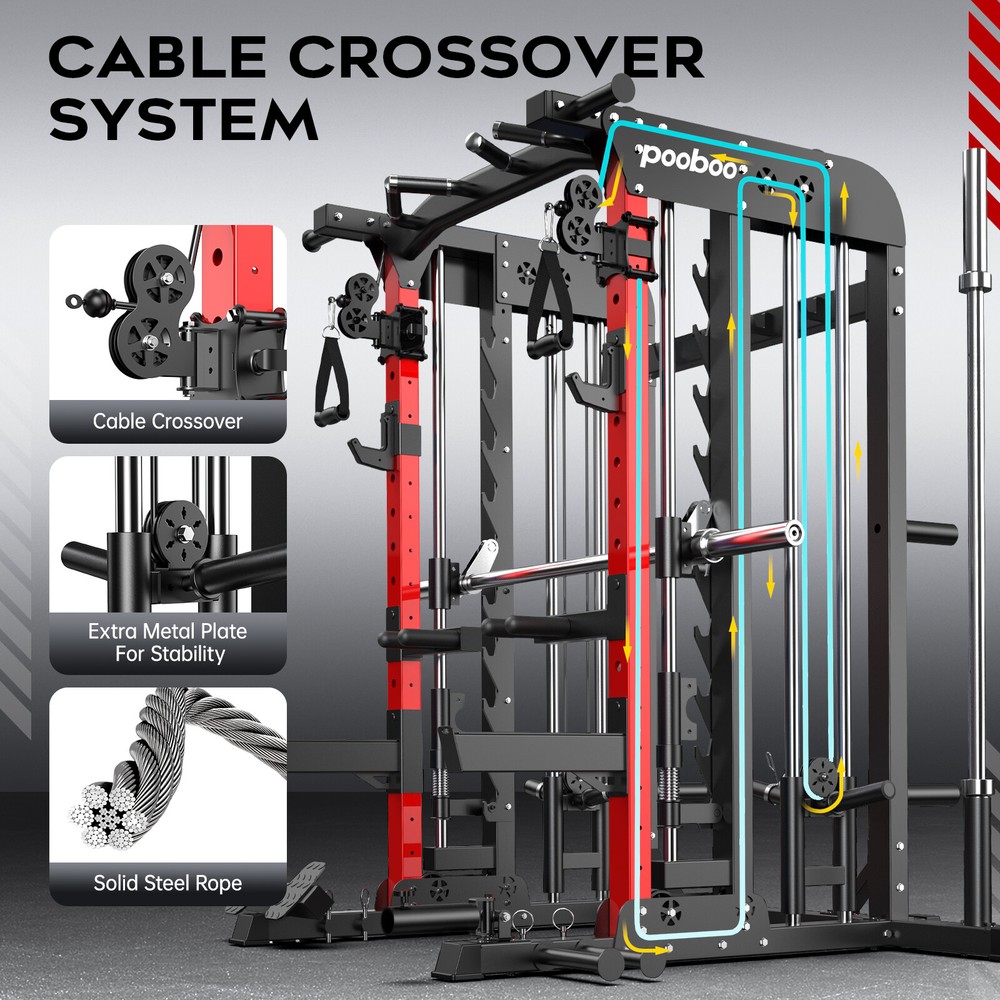 Multifunctional Home Gym System Workout Station Strength Training Weight Stacks