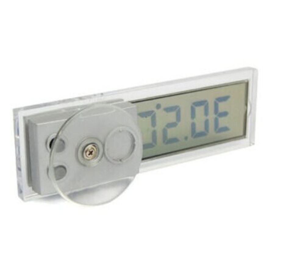 2PCS Vehicle Car View Mirror Suction Cup Digital LCD Temperature Thermometer