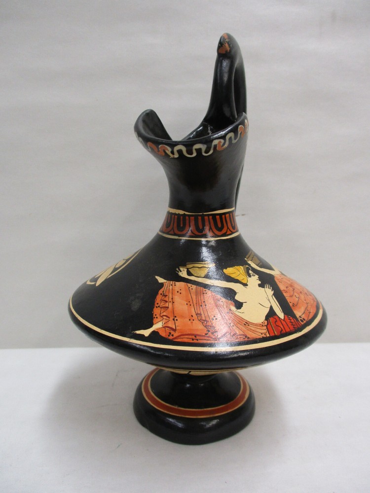 D. Vassil Mini Hand Painted Greek Pitcher Pottery Decorative Serveware