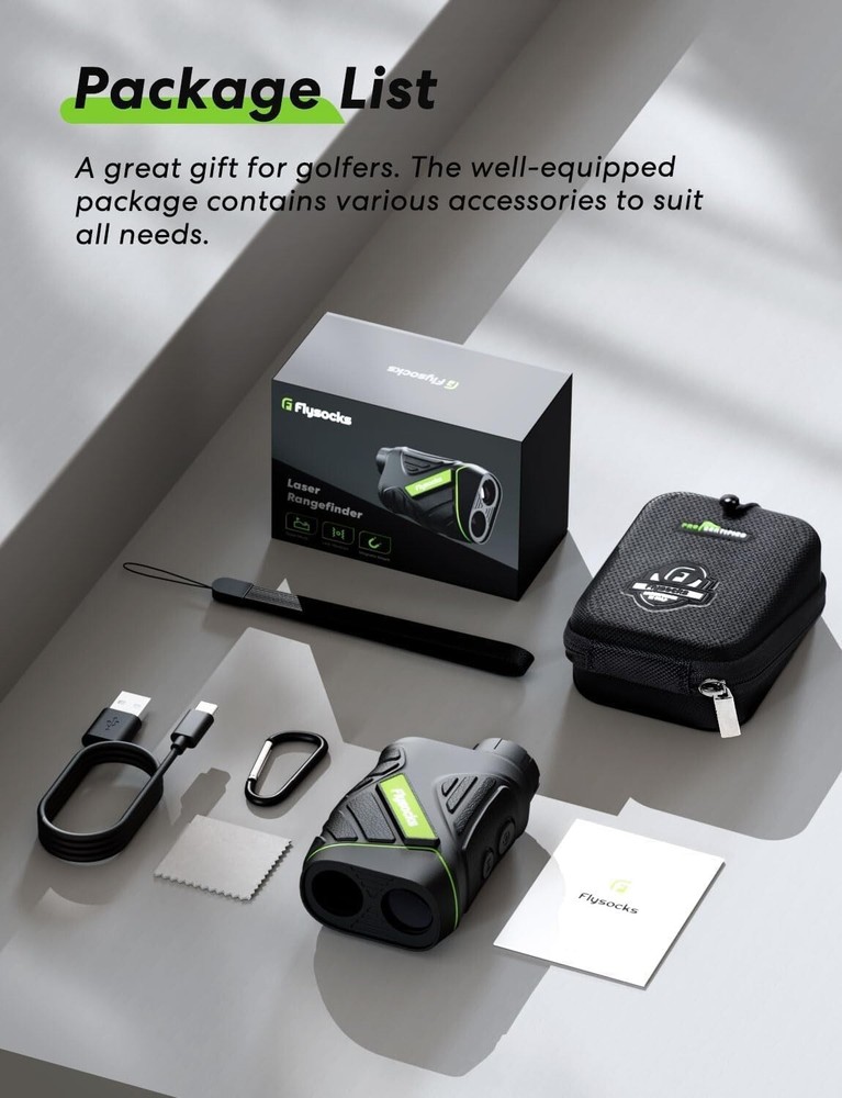 Compact Rechargeable Golf Rangefinder - 7X Magnification & Waterproof Protection