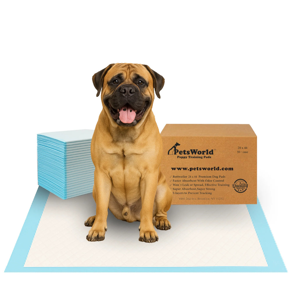 PETSWORLD Mastiff's Massive Training Giant Pads, 28x44 inch, Case 50