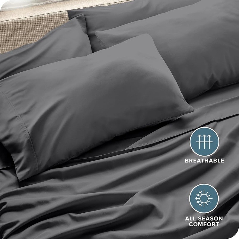 Microfiber Pillowcases 4 Pack Soft Durable OEKO-TEX Certified Standard Size New