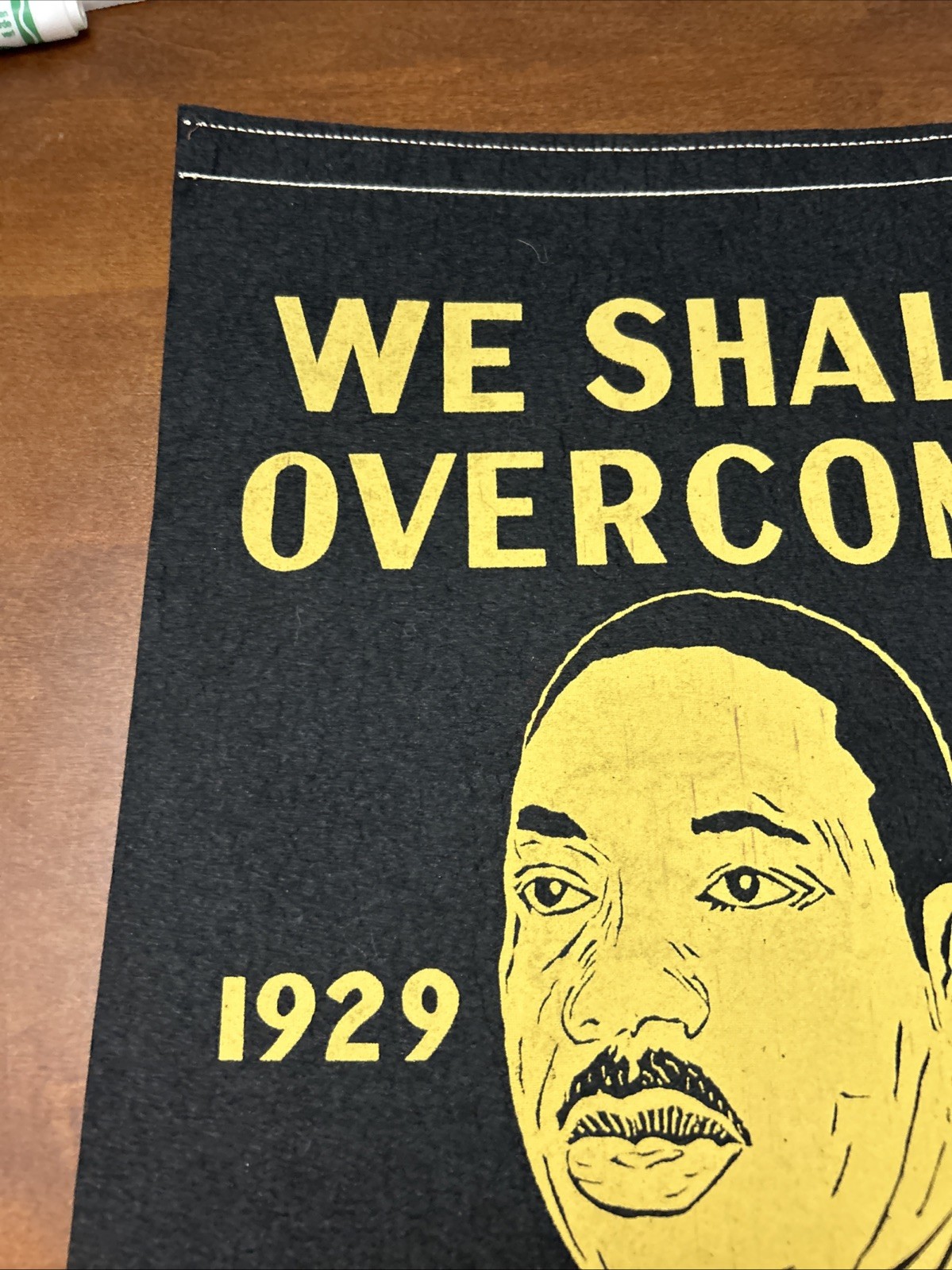 1963 John F Kennedy JFK 1968 Martin King Luther Memorial Felt Banner ORIGINAL