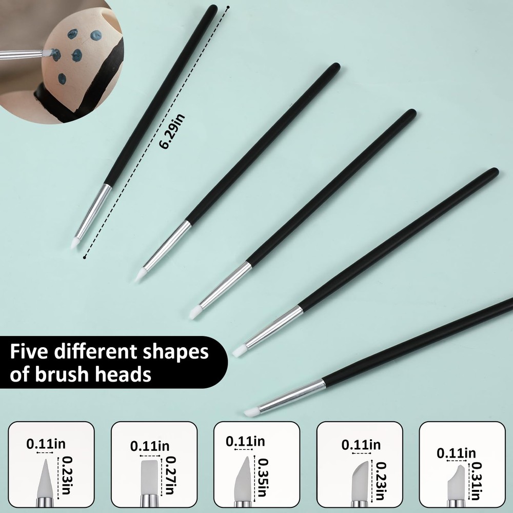 15 Pcs Silicone Sculpting Tools, Silicone Clay Sculpting Tools, Pottery Tools