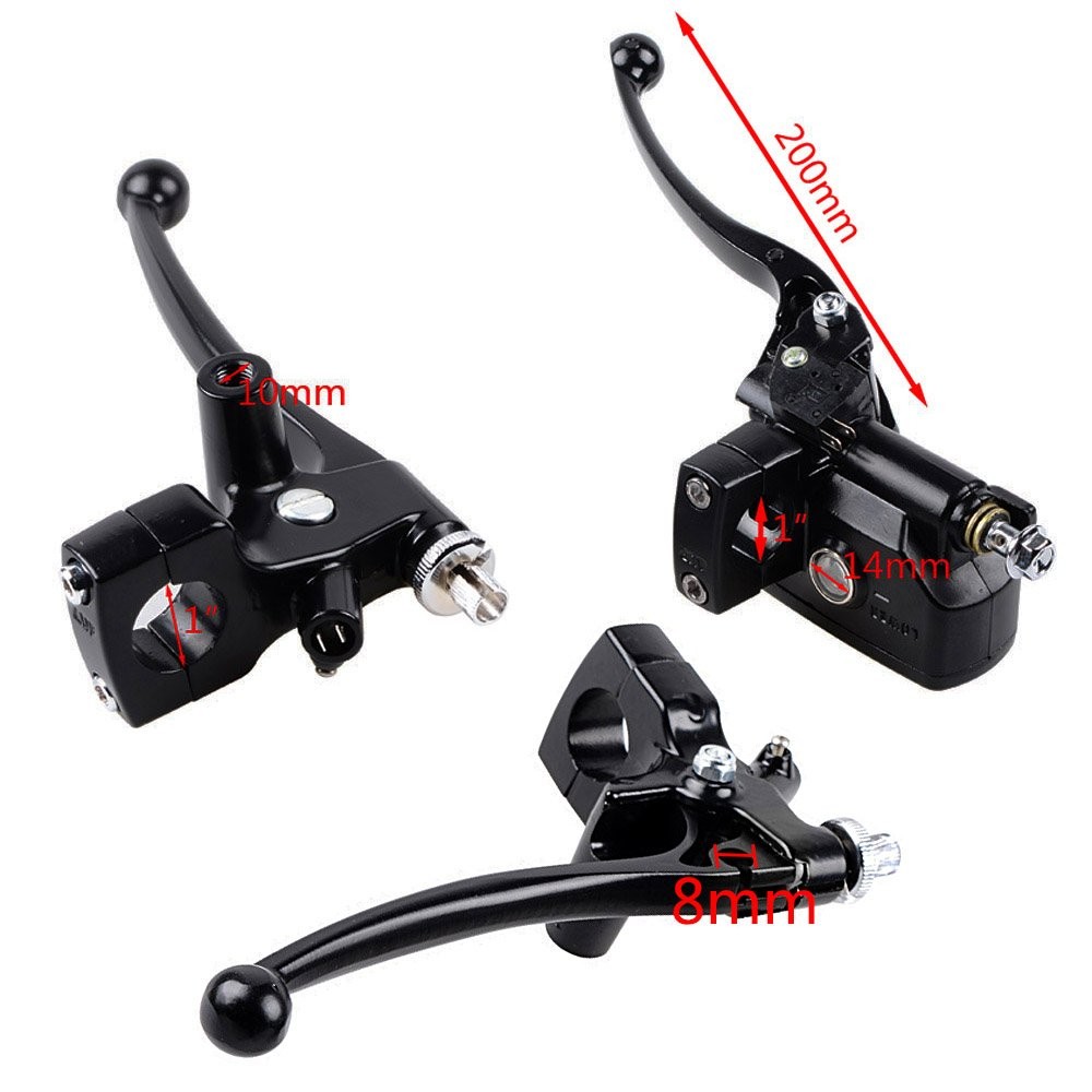 For Harley Black 1" Motorcycle Hand Grips + Brake Clutch Lever + Switch Controls