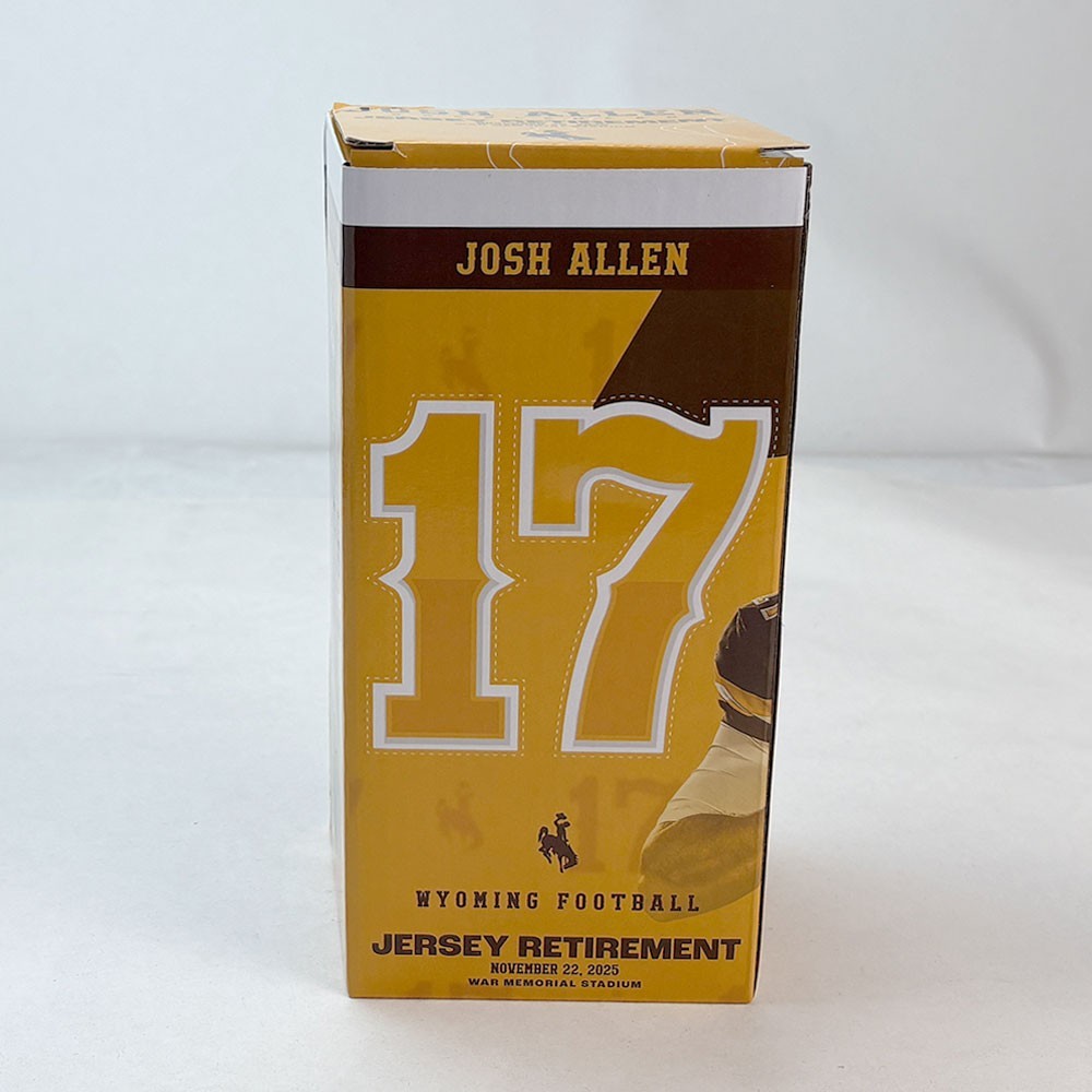 Josh Allen Wyoming Bobblehead – Jersey Retirement #17 – New in Box