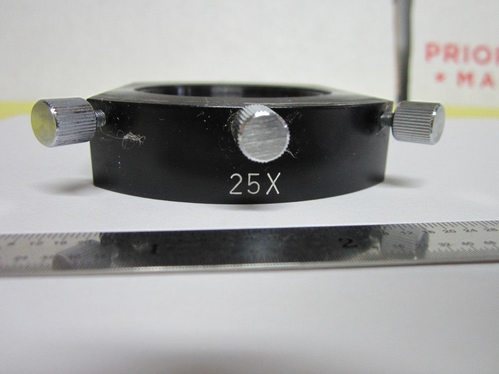 OPTICAL MICROSCOPE PART PHASE SLIDE 25X OPTICS BIN#C7-97