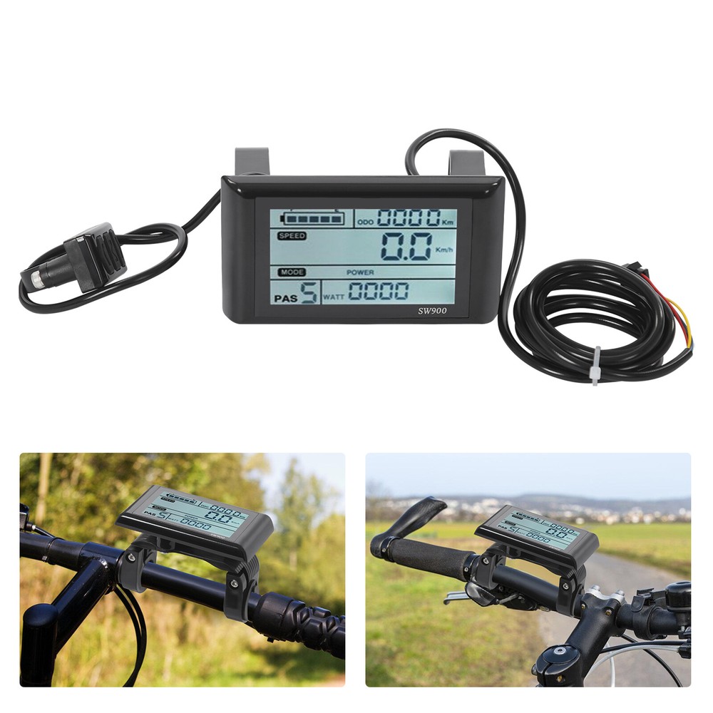LCD Display Electric Bicycle Rectangle Display Screen E-Bike Screen 10*6cm