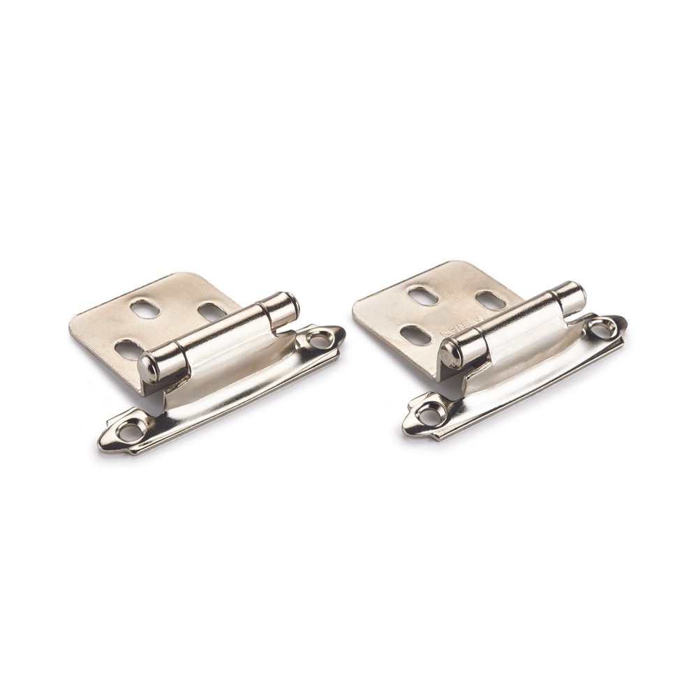 Highpoint Nickel No Inset Surface Mount Hinge Pair