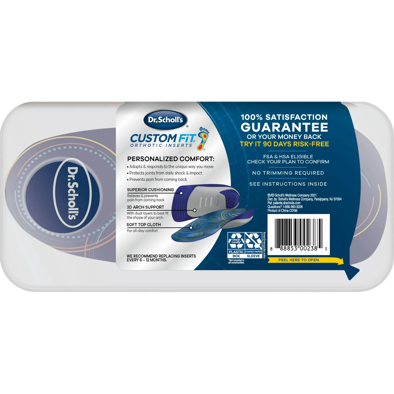 Dr. Scholls CF 340 Custom Fit Orthotic Inserts - New Sealed