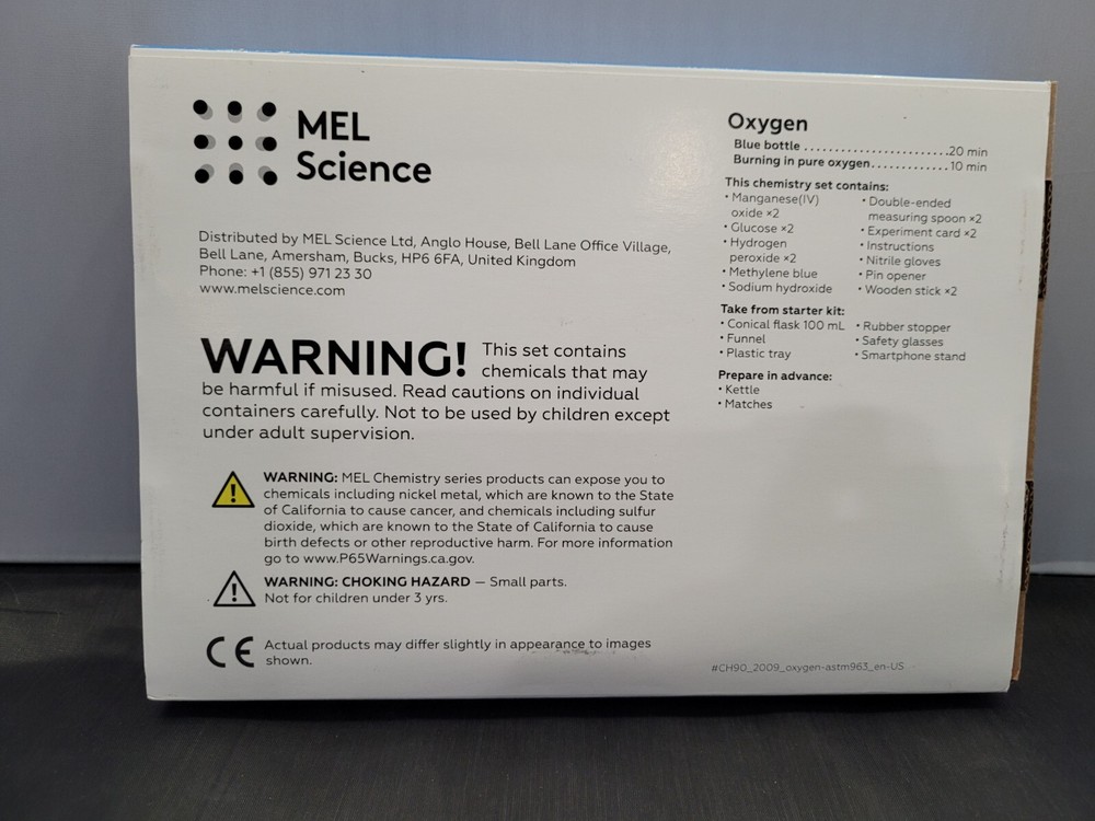MEL Science Kits -Chemistry-Oxygen. NEW