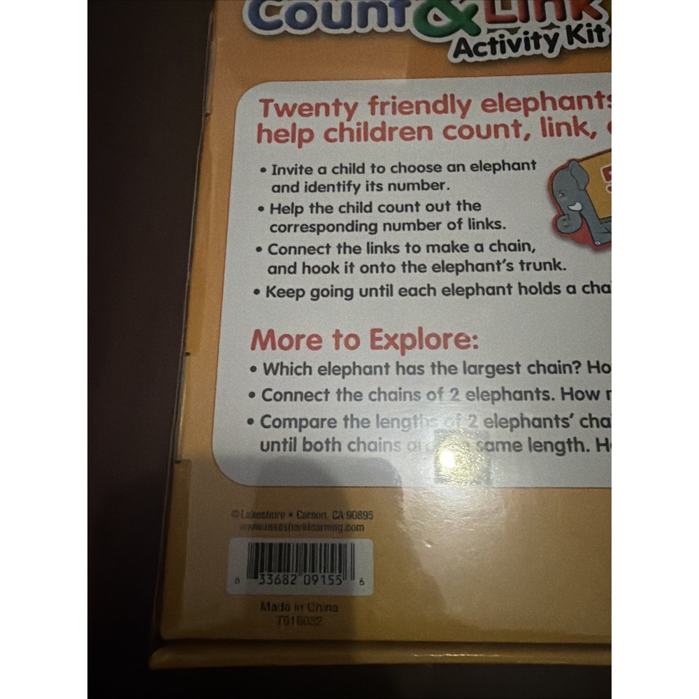 Lakeshore Count Link Activity Kit Tactical Activity For Hands-on Learners 3 Age