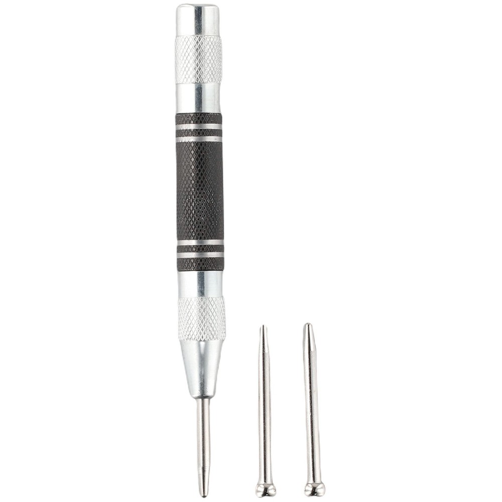 Automatic Center Punch Woodworking Punch Adjustable Locator Metal Drill Tool