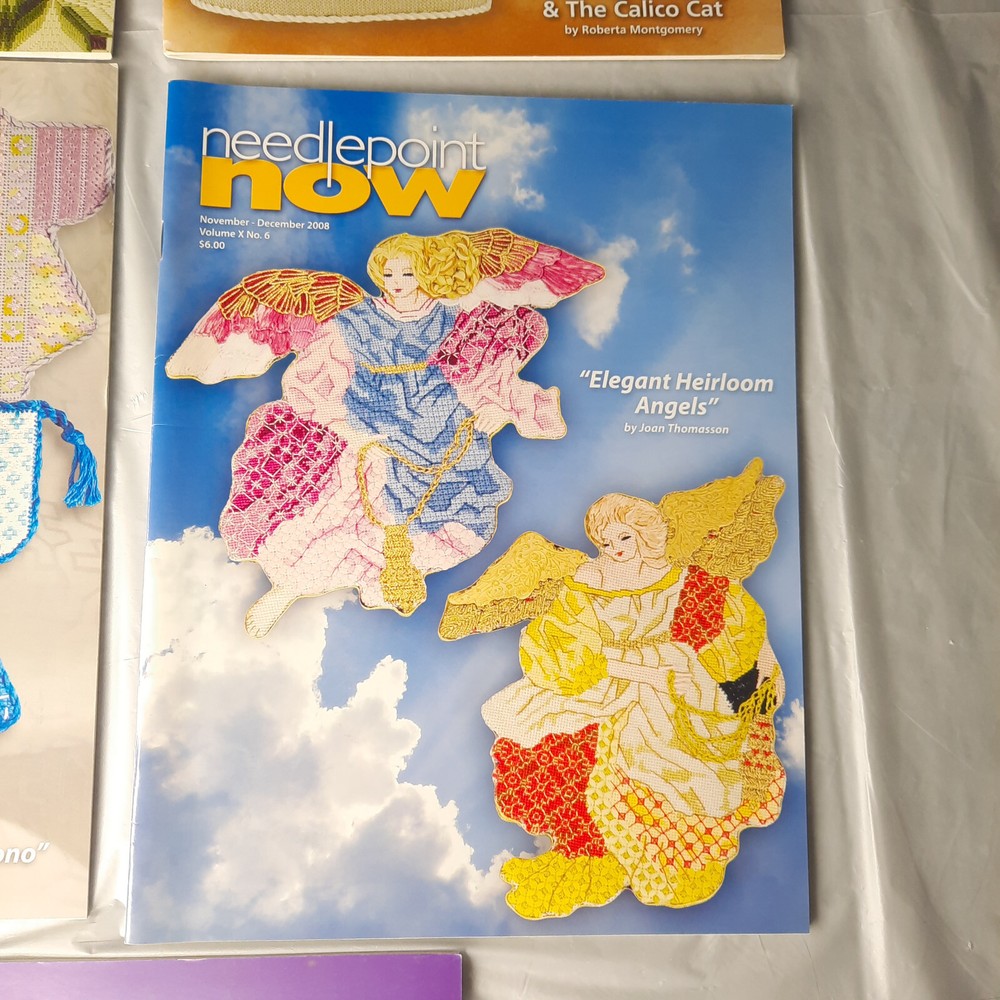 5 Needlepoint Now Magazine Issues 2008 and 2009 mixed set