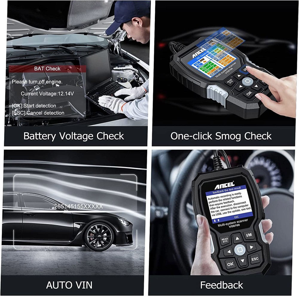 Ancel VOD700 OBD2 Scanner Diagnostic Tool All System Fit For VOLVO Code Reader