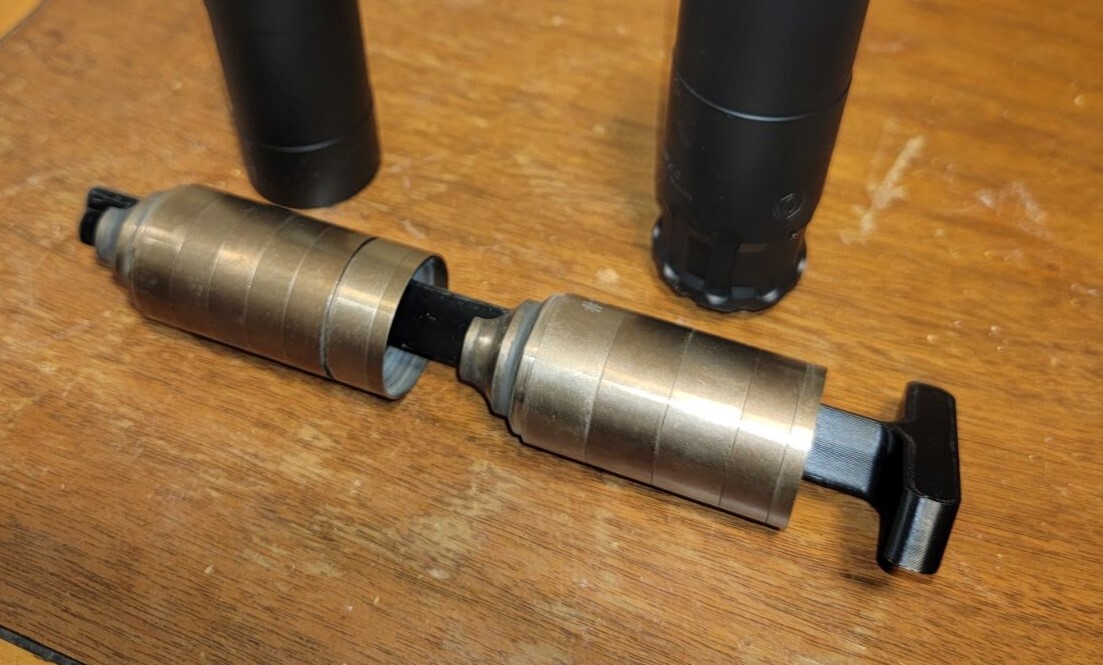 Rugged Obsidian 9 - Baffle Alignment Rod Suppressor tool silencer assembly