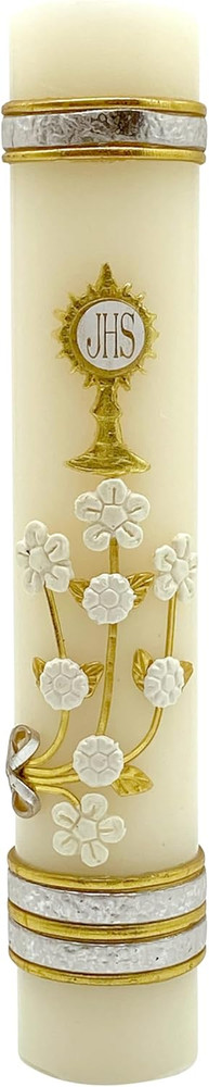 Devotional Candle for First Communion Keepsake Unique Handmade Cirio