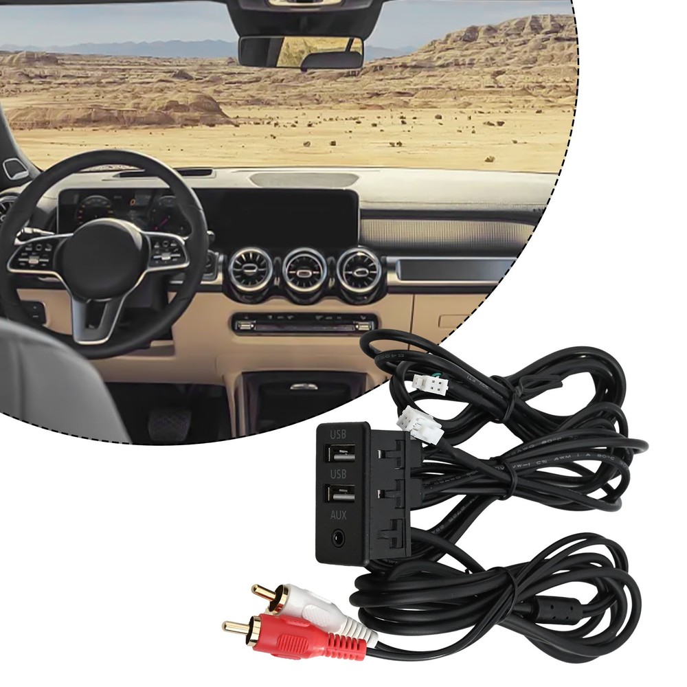 Premium Car for DASH Mount USB+TYPEC Port Panel Interface with 145cm Cable