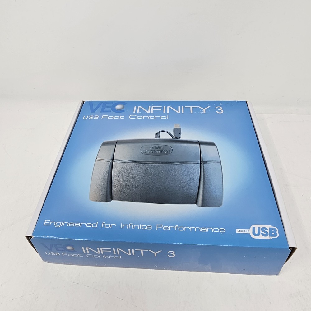 VEC Infinity 3 USB Foot Pedal Control | Transcription Stenography Dictation