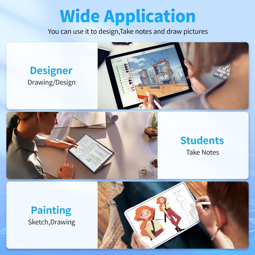 Stylus Pen for Touchscreen, Compatible Android & iOS Universal, White