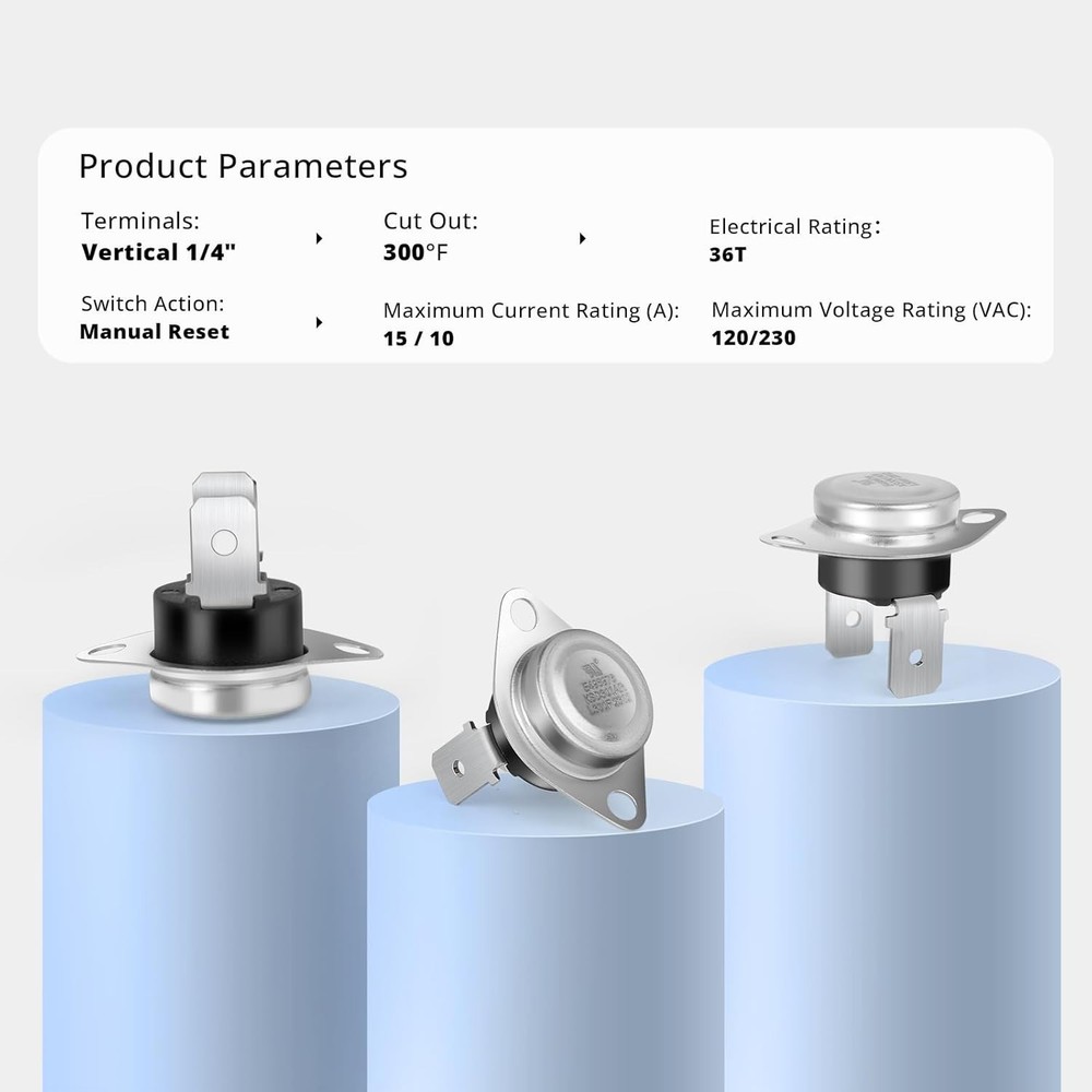Manual Reset Limit Switch Plastic 2-Position Safety Overheat Control