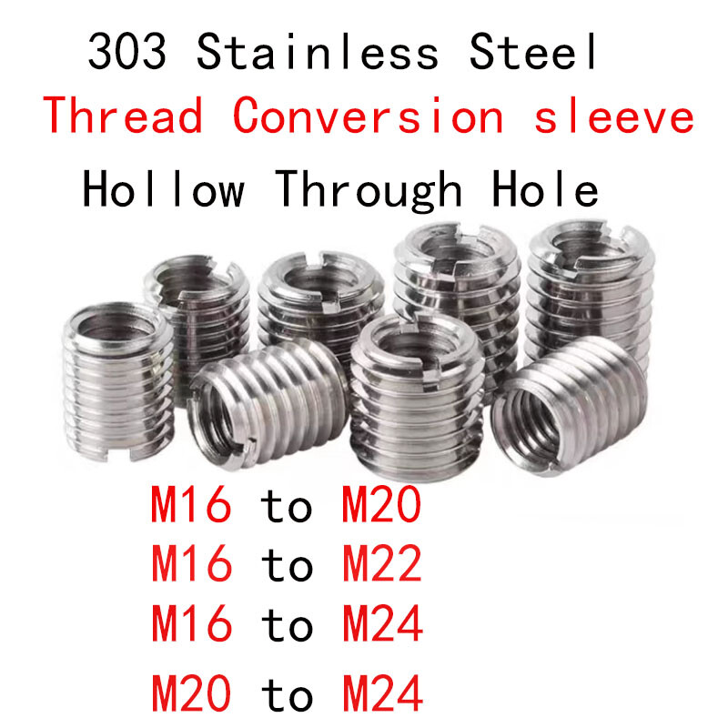 M16-M20-M24 inner outer threads SUS303 slotted Nut Reducer Thread Conversion