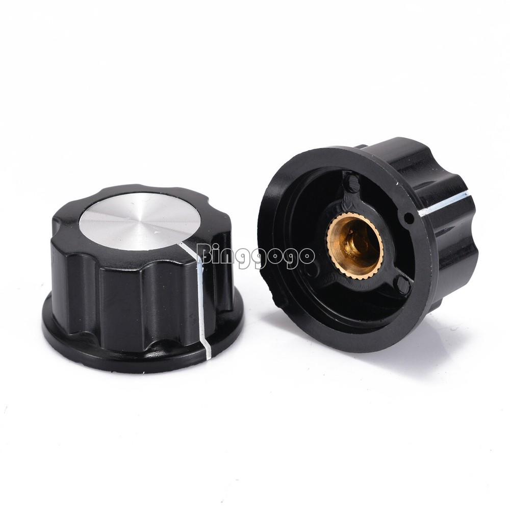 5PCS Adjustable 16mm Top 6mm Shaft Insert Turn Dia Potentiometer Rotary Knobs