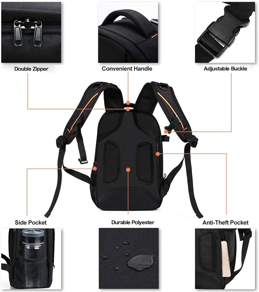 Camera Backpack,Dslr/Slr/Mirrorless Photography Backpack Buffer Padded Shockproo