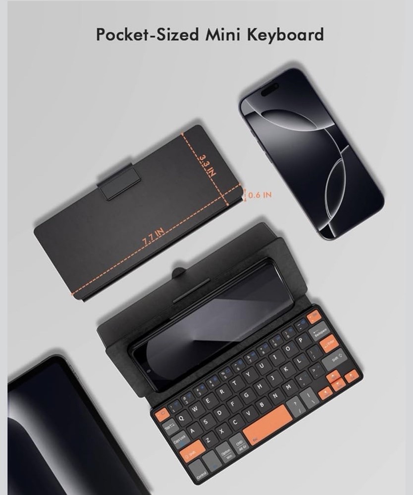 Doohoeek Universal Bluetooth Mini Keyboard, Wireless Compact Keyboard