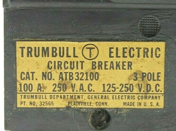GE Trumbull ATB32100 Circuit Breaker