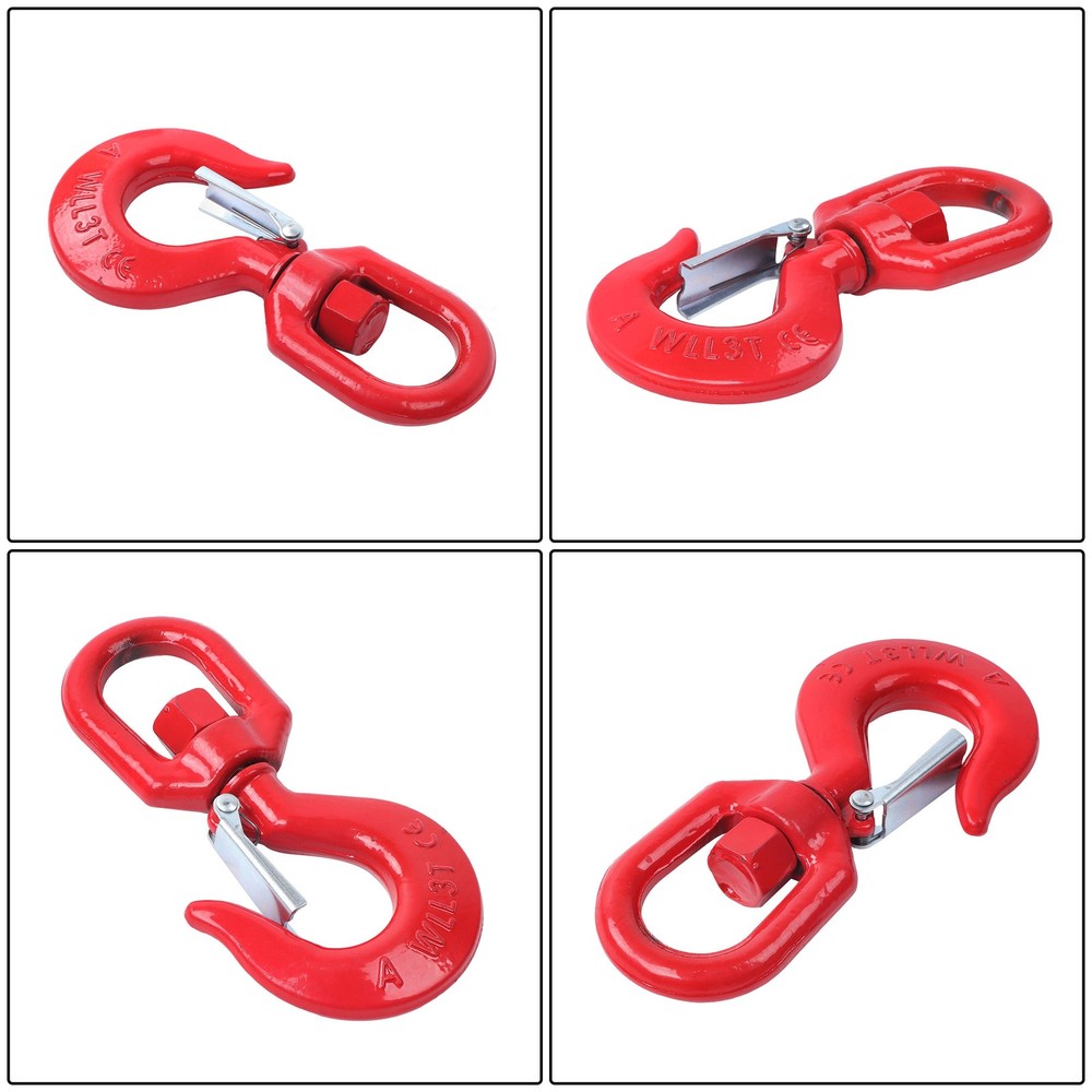 3 Ton 5/8" Locking Swivel Hook Grade 80 Lifting Hook Rigging with Latch