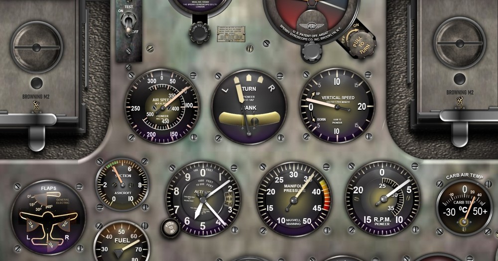P36 HAWK 75 COCKPIT instrument panel CDkit