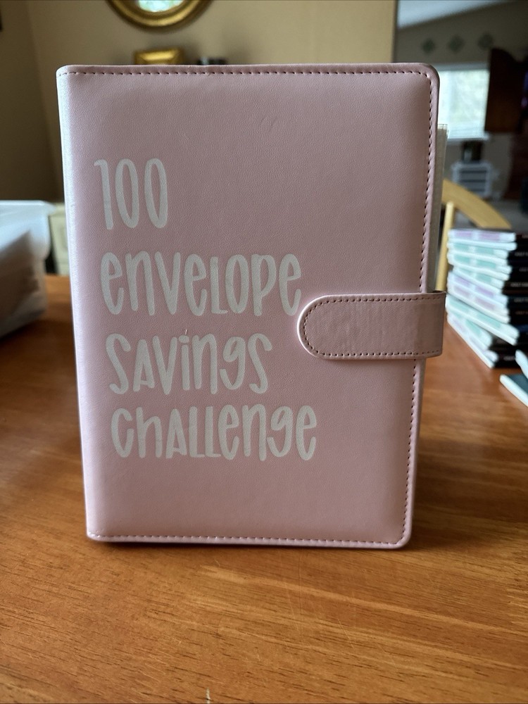 100 Envelope Savings Challenge Pink Binder
