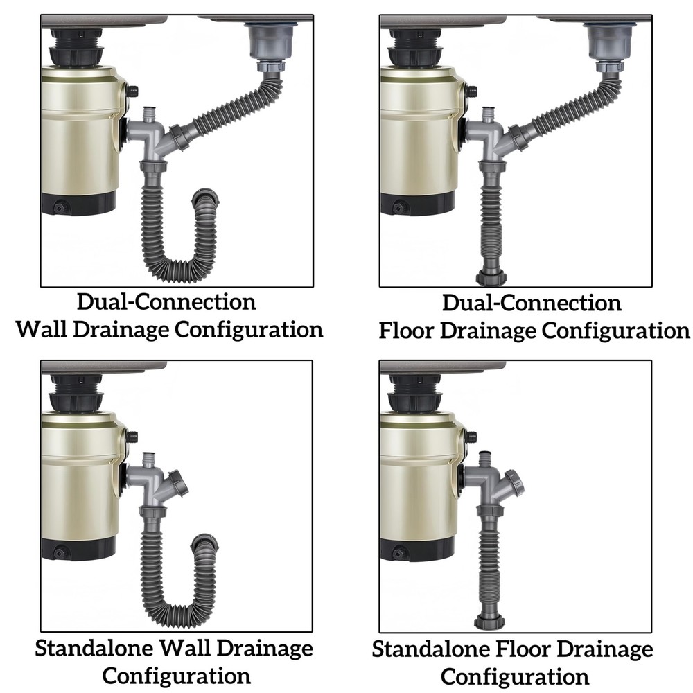 Garbage Disposal Drain Kit, Elbow Replacement, 1-1/2" Pipe Diameter, Includes...