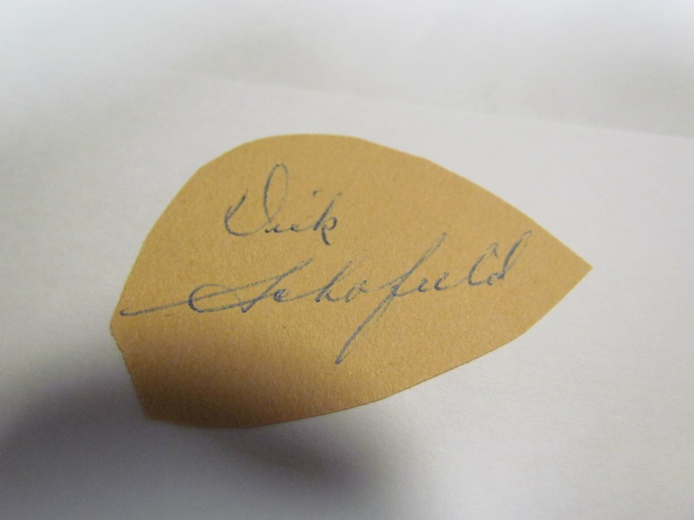 Dick Schofield autographed Cut/Index Card