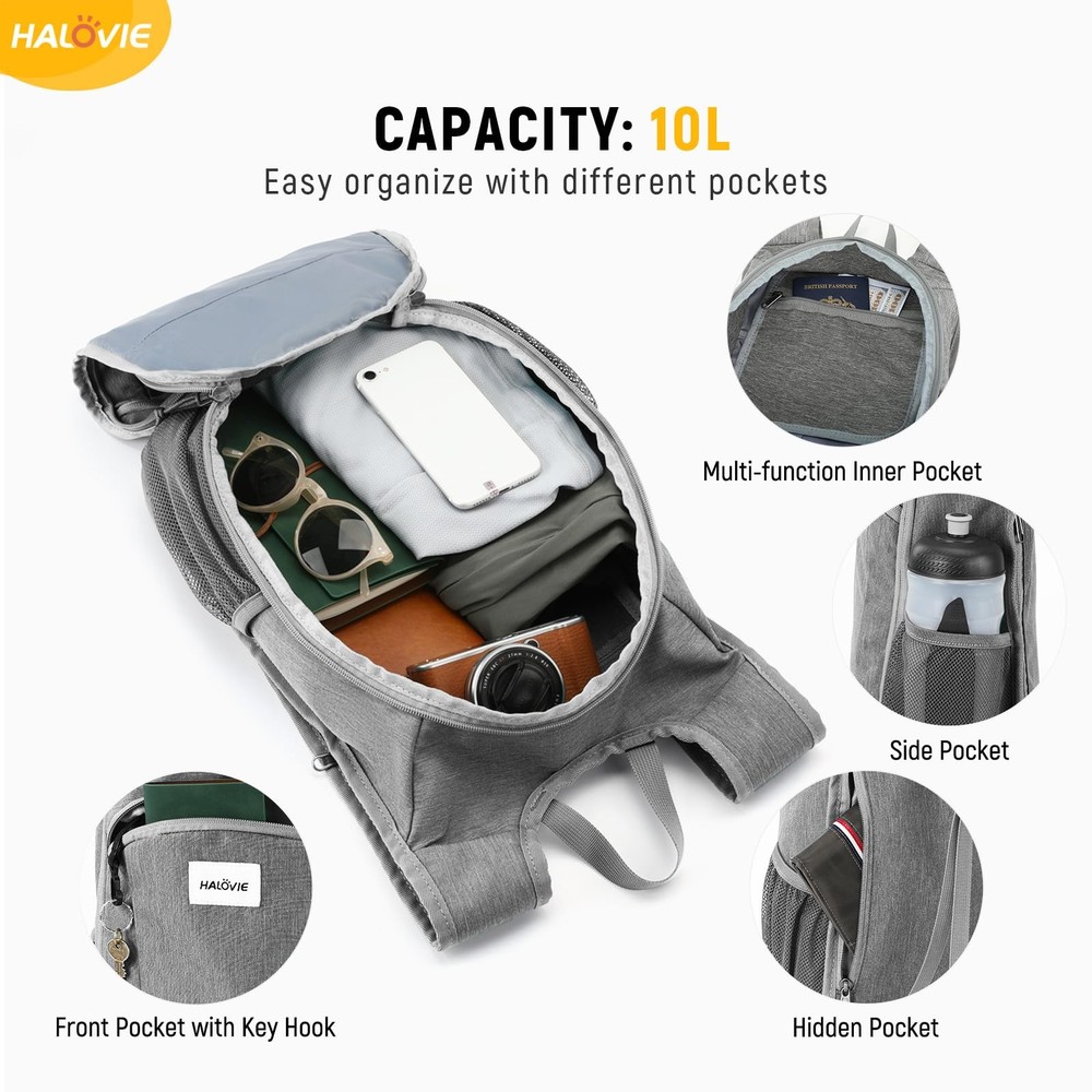 Small Hiking Backpack 10L Packable Lightweight Daypack Foldable Travel Back P...