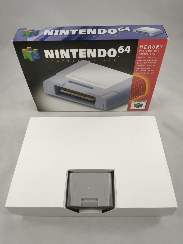 Nintendo 64 N64 Controller Pak w/ Original Box & Cardboard Insert