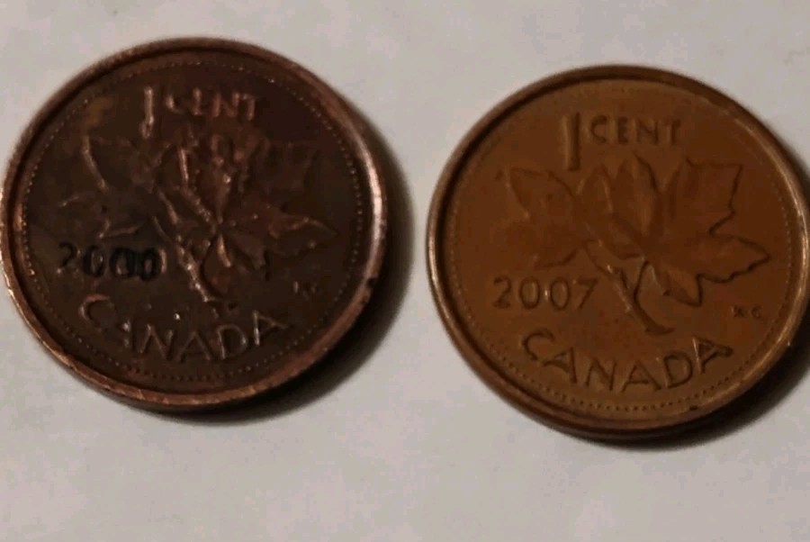 2000 Canadian Penny Error Date Strike Error