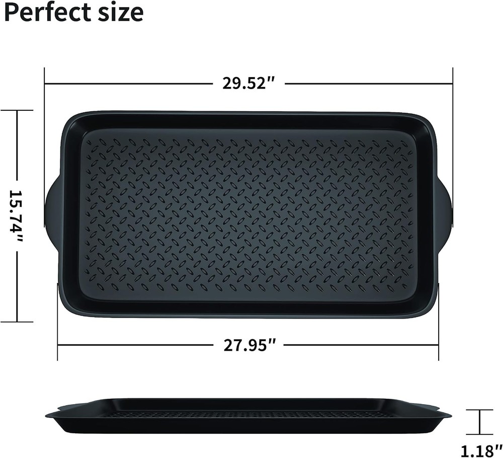 Matace 2 Pack Rubber 29.5" x 15.7" x 1.2" (2Pack ), Black