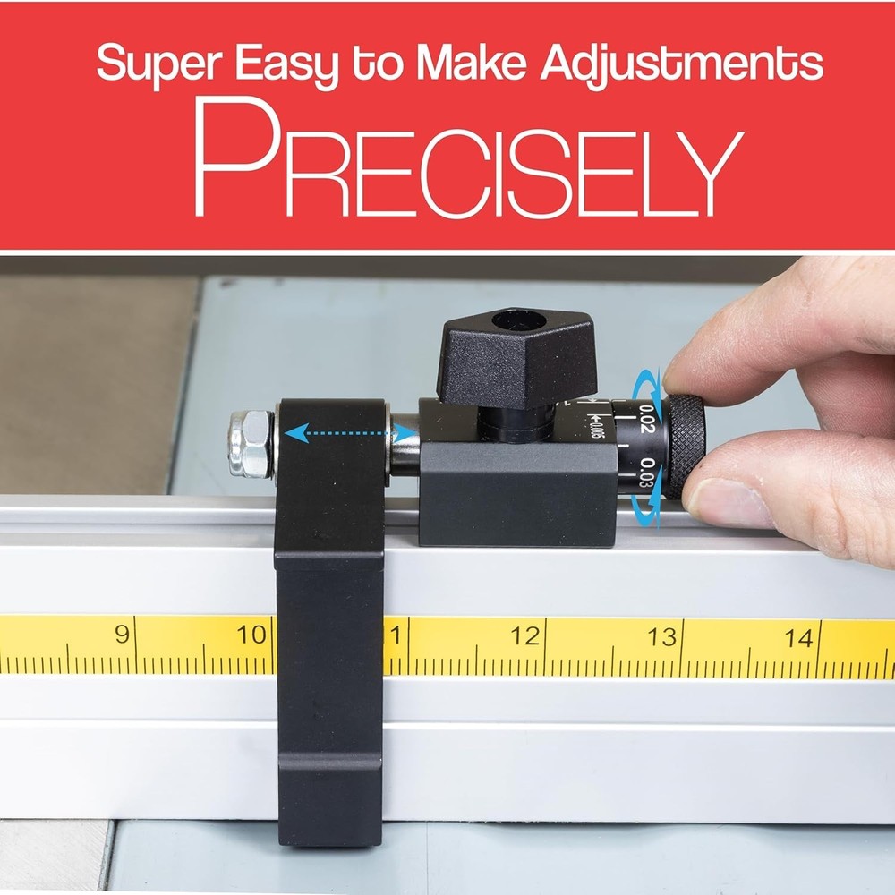Fulton Precision Miter Gauge Micro Adjust Flip Stop Upgrade