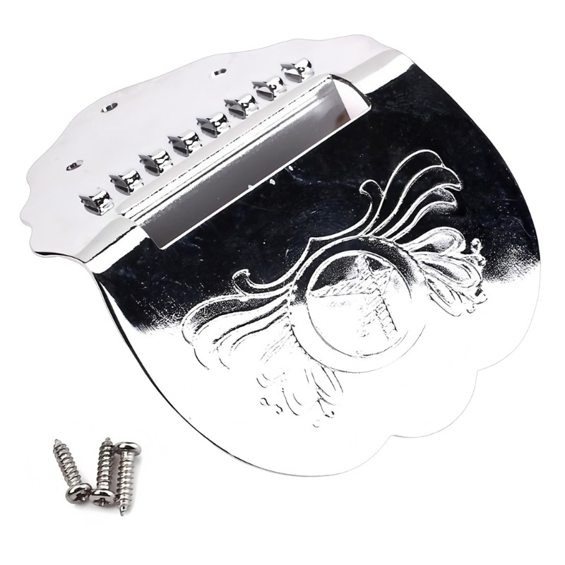 Heavy Type Mandolin Tailpiece 8 String Silver Mandolin Tailpiece String Hardware