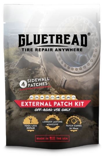GlueTread Off road External Sidewall Repair Patch Kit for Tubeless Tires ATVUTV