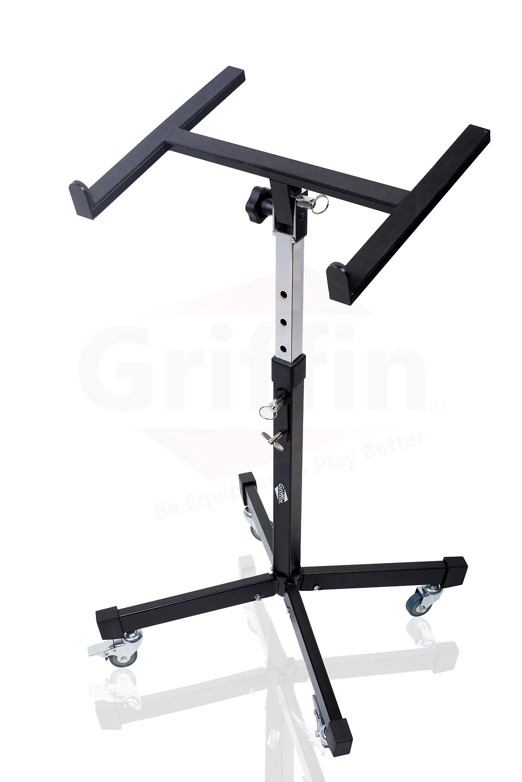 GRIFFIN Studio Music Mixer Stand on Wheels - DJ Recording Gear Cart Table Mount