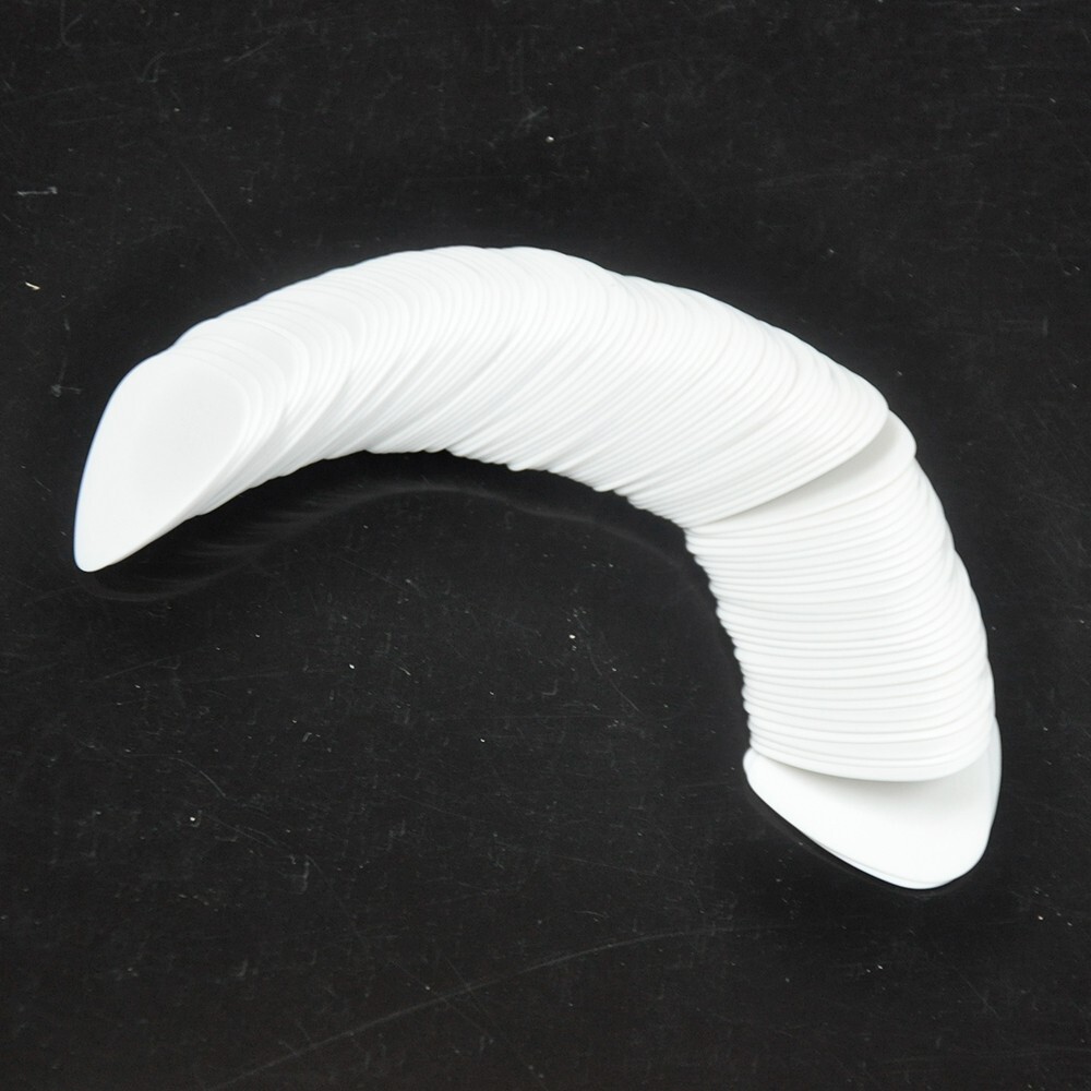 100pcs Medium 0.6mm 351 Delrin Guitar Picks Plectrums White