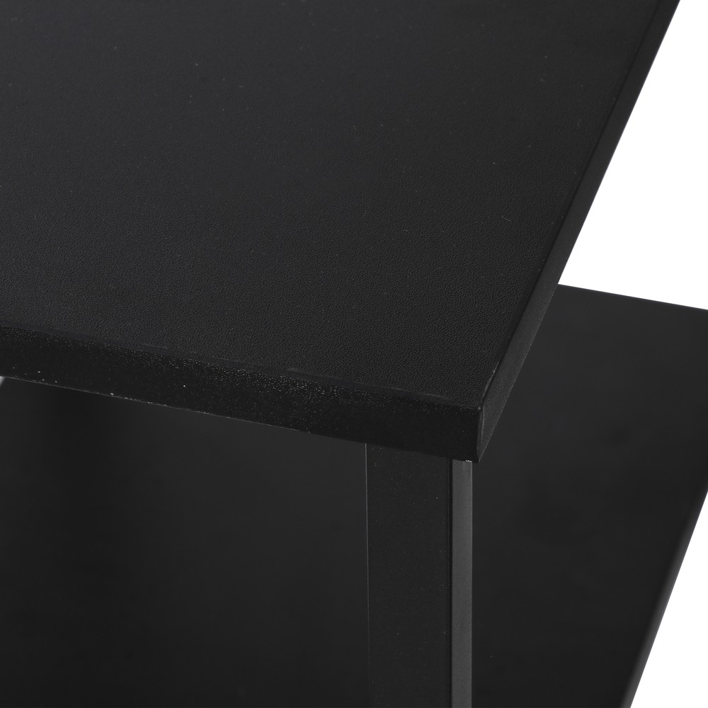 36" Computer Desk PC Laptop Table Workstation Study Office With 2 Tier Shelves